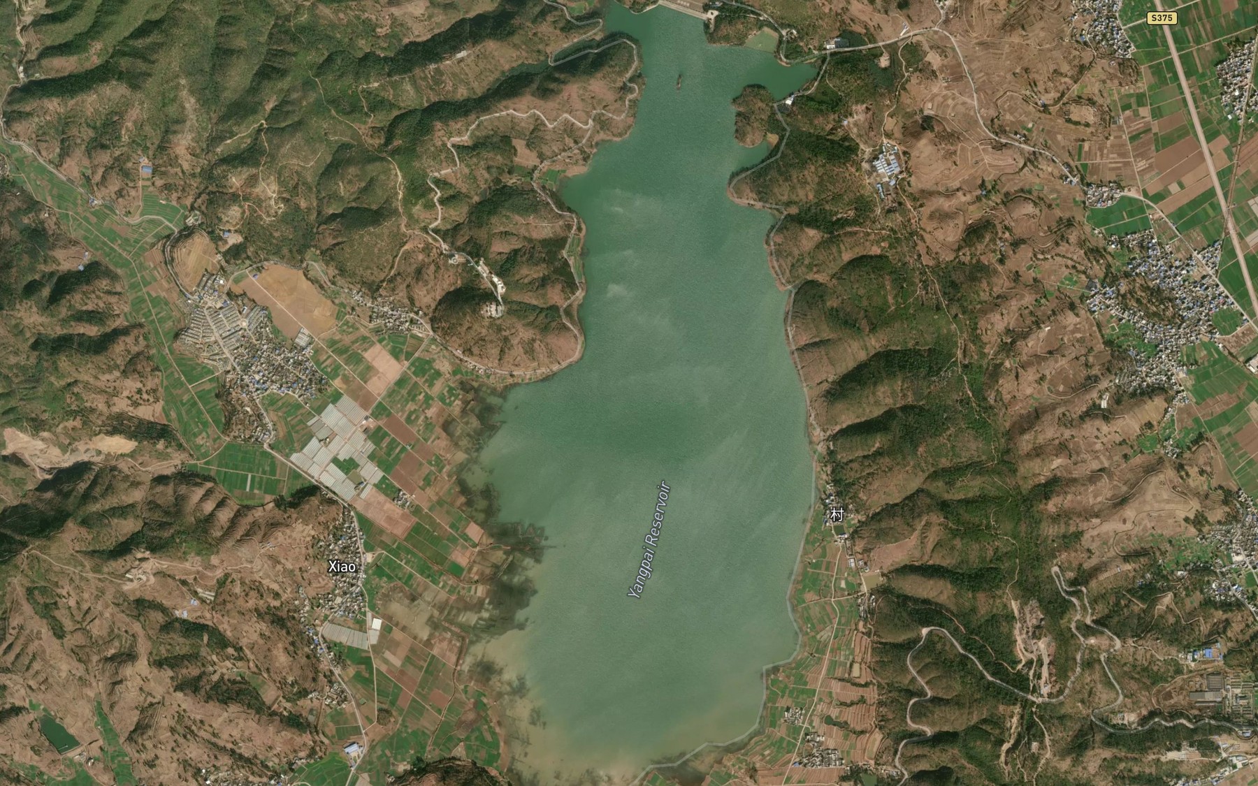 Satellite map of the Yangpai Shuiku