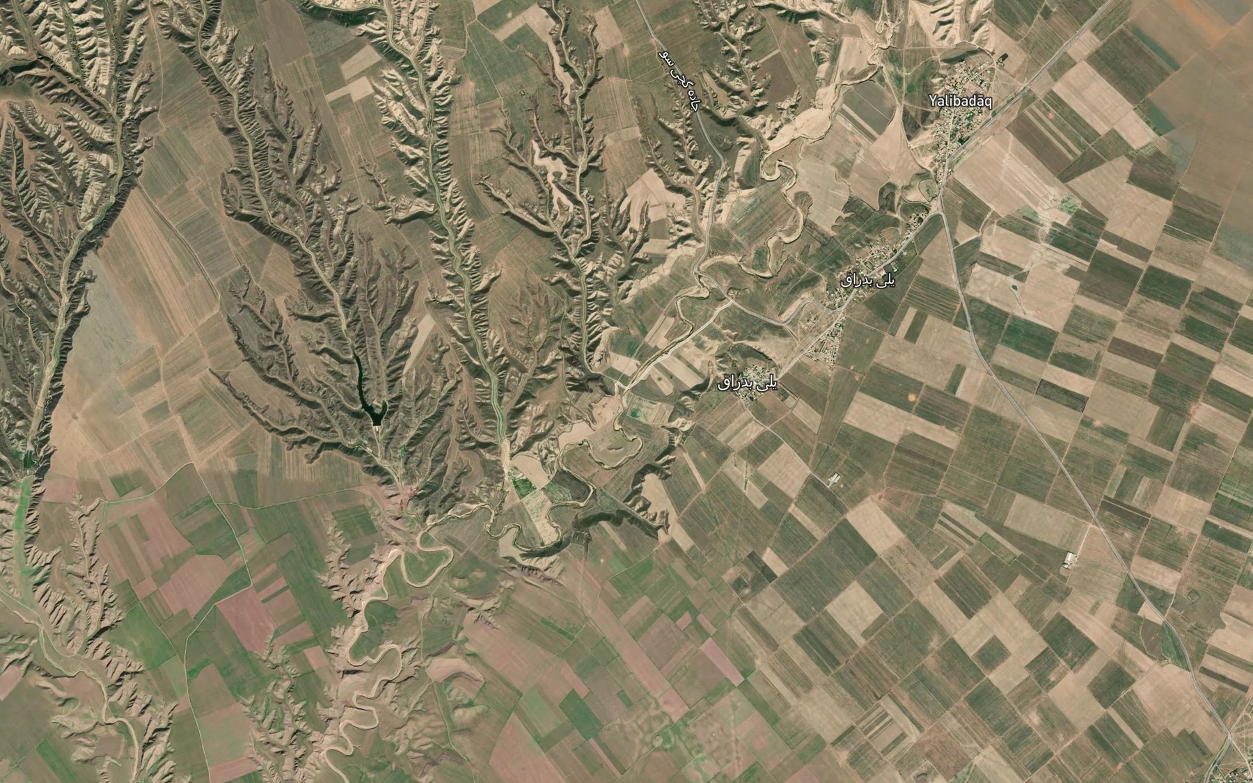Satellite map of the Rudkhaneh-ye Kal-e Shur