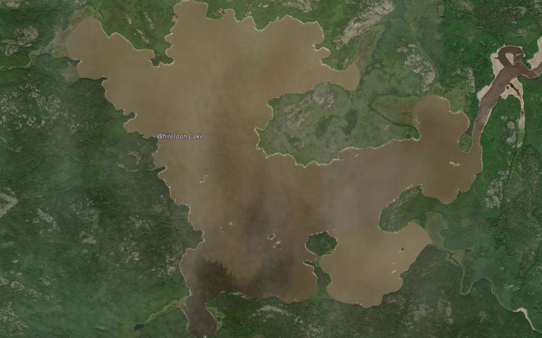 Satellite map of the Whiteloon Lake