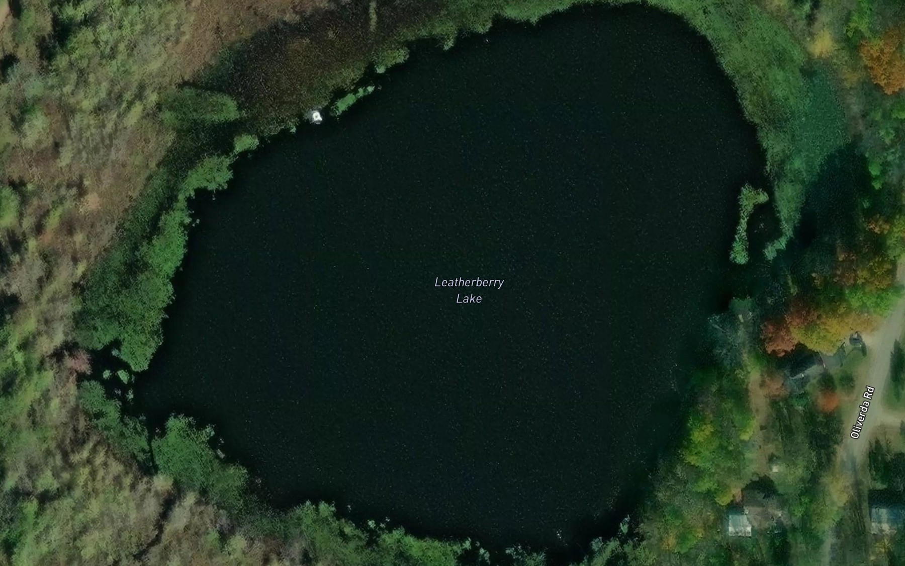 Satellite map of the Leatherberry Lake