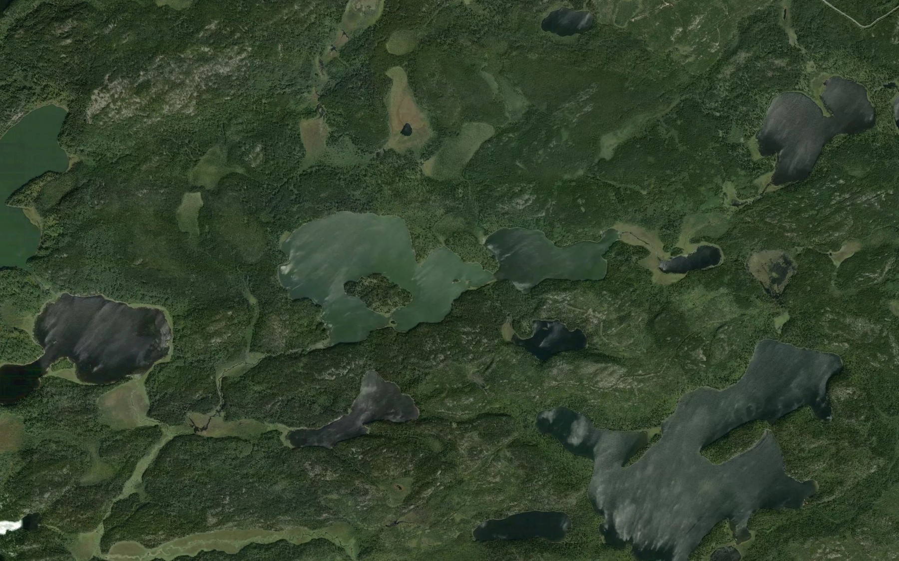 Satellite map of the Devlin Lake