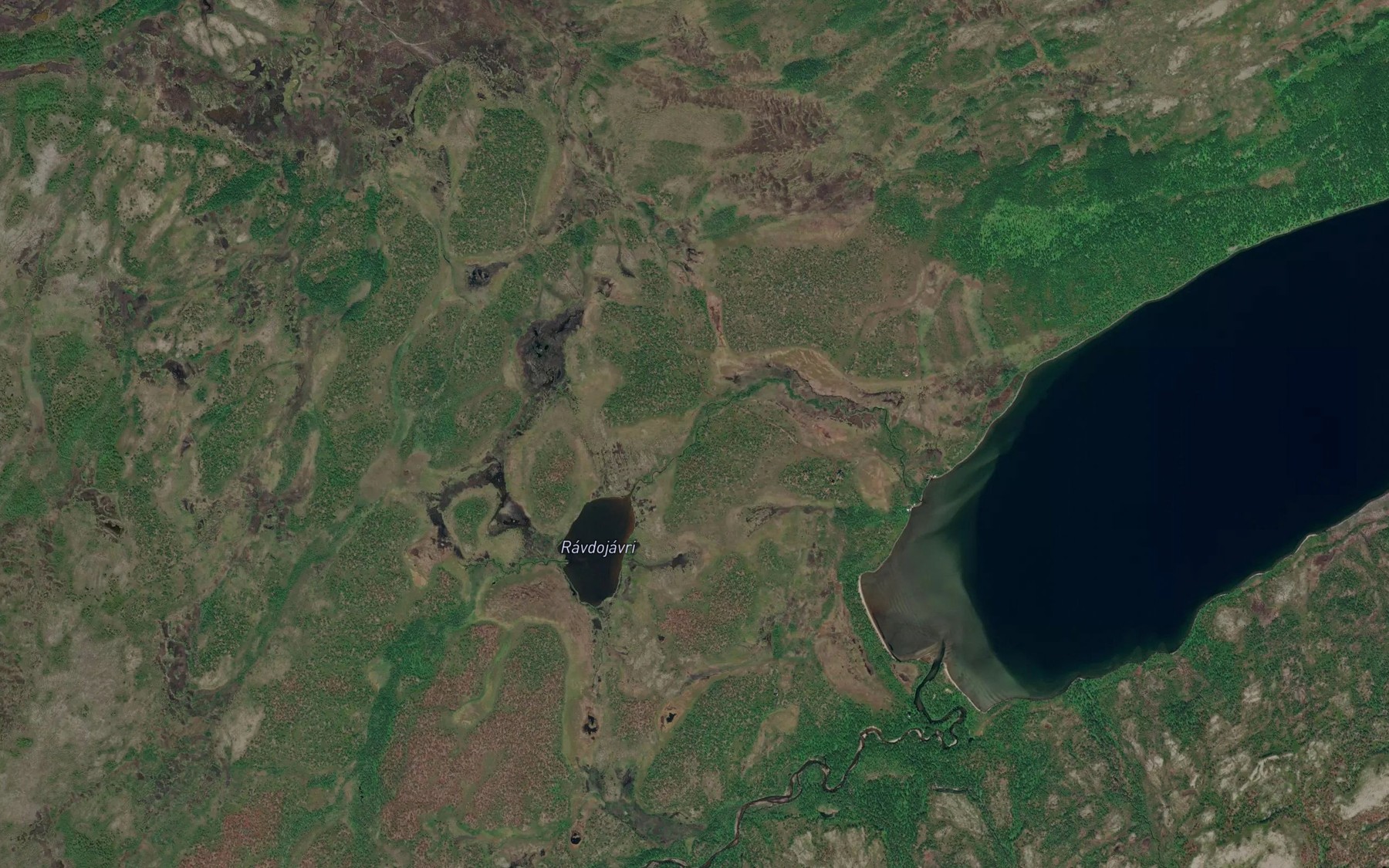 Satellite map of the Ravdujakka
