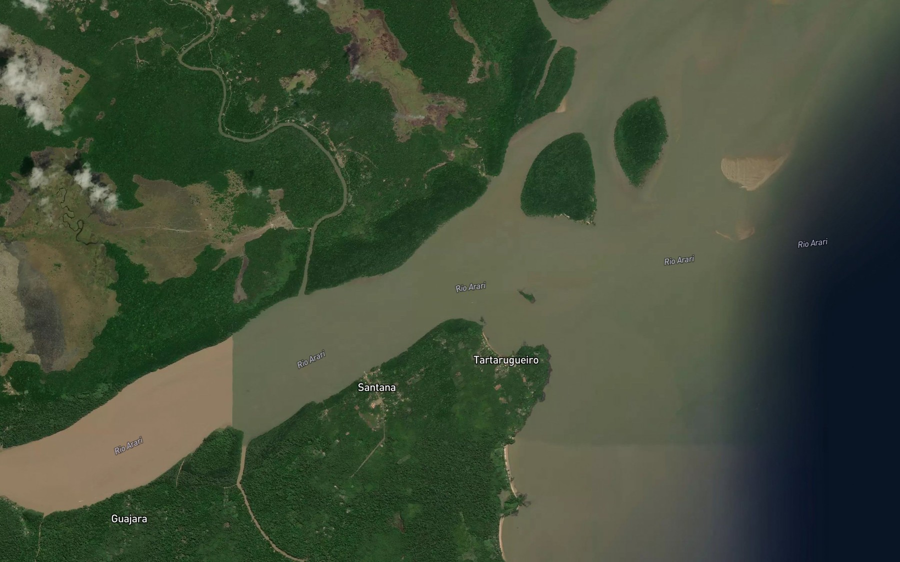 Satellite map of the Rio Arari