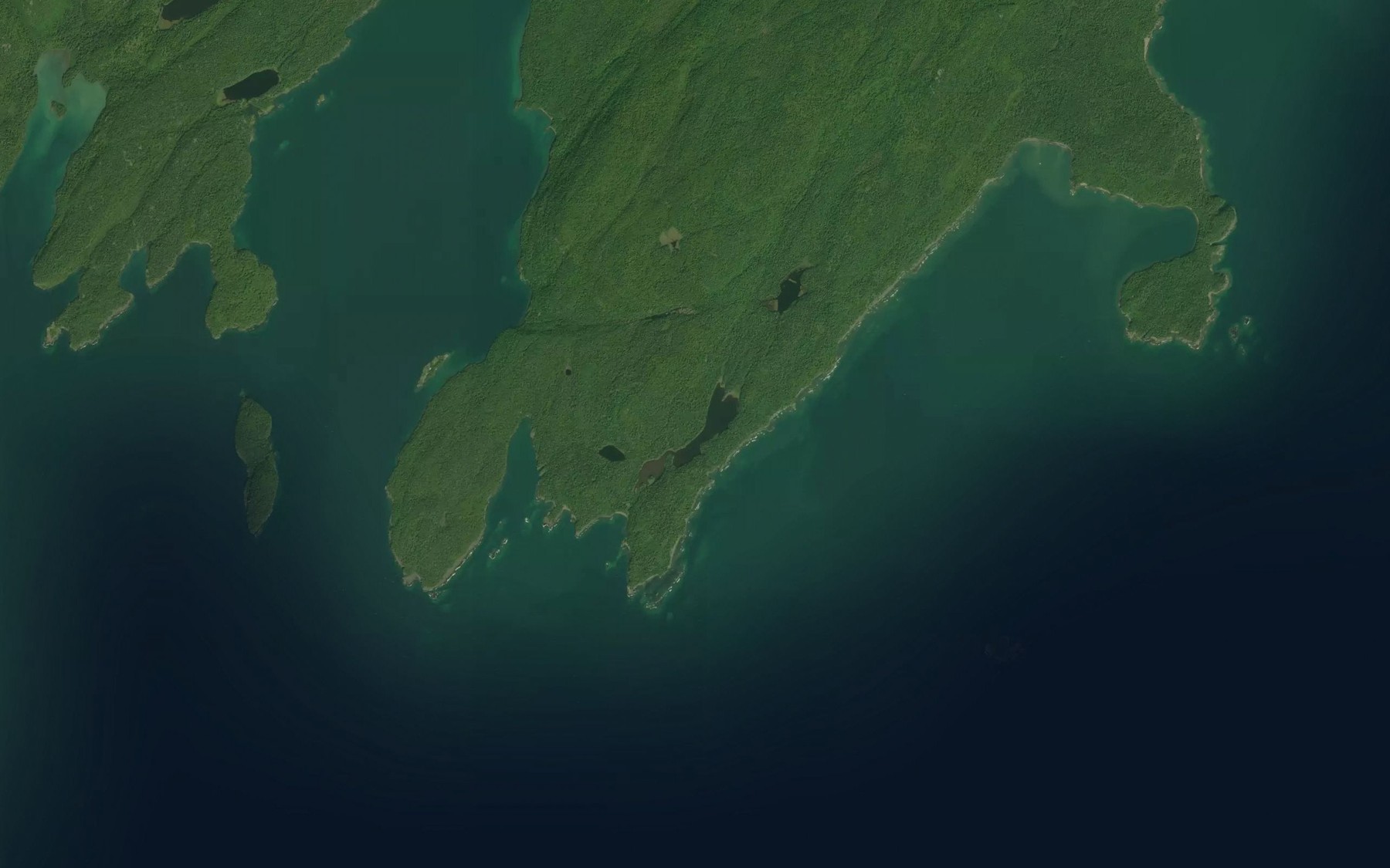 Satellite map of the Dawson Lake