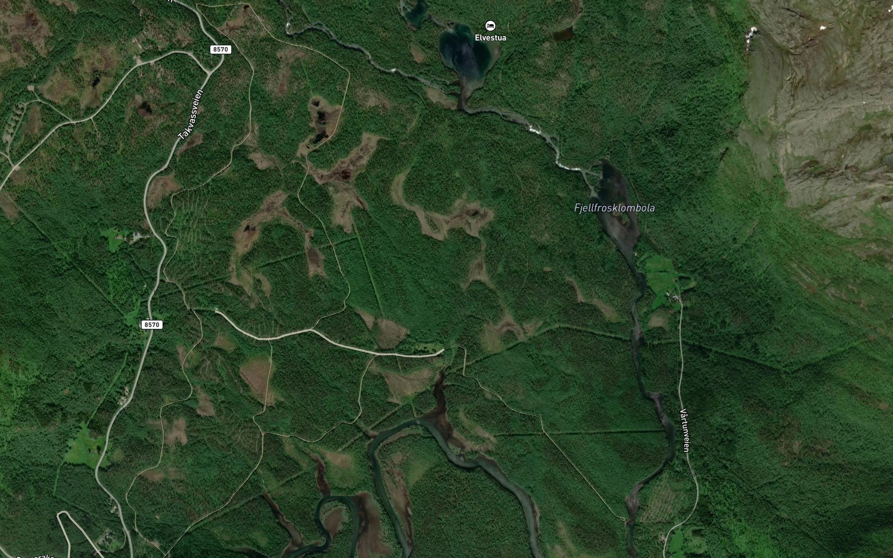 Satellite map of the Geitbekken