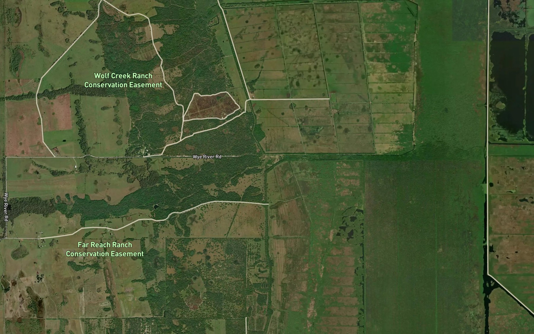 Satellite map of the Sixmile Creek