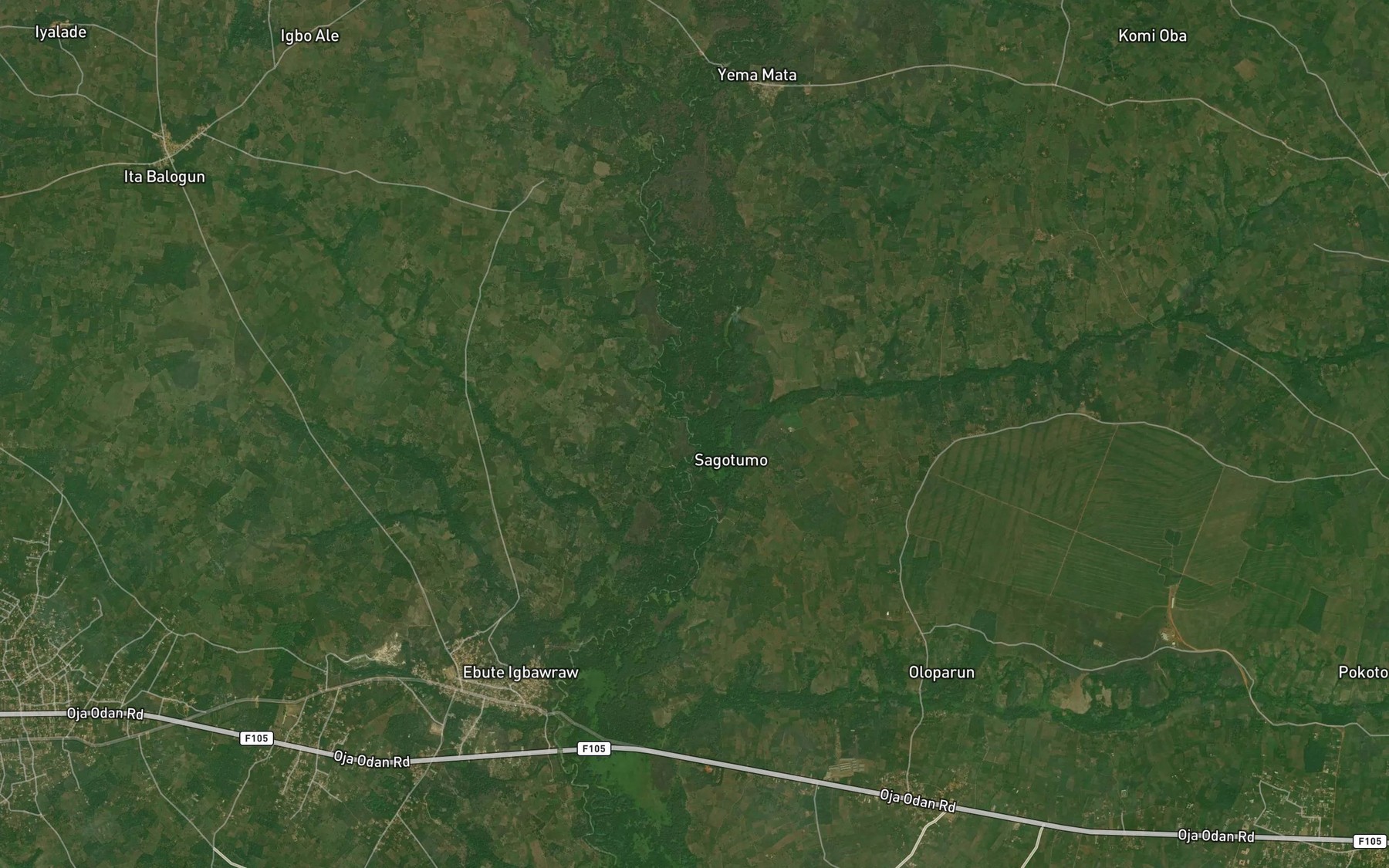 Satellite map of the River Ijado Agbo
