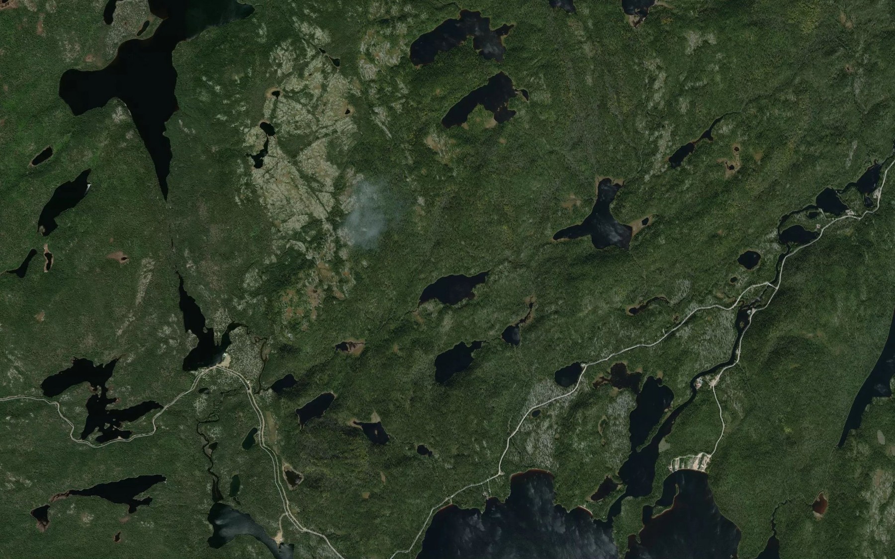 Satellite map of the Lacs Jumeaux