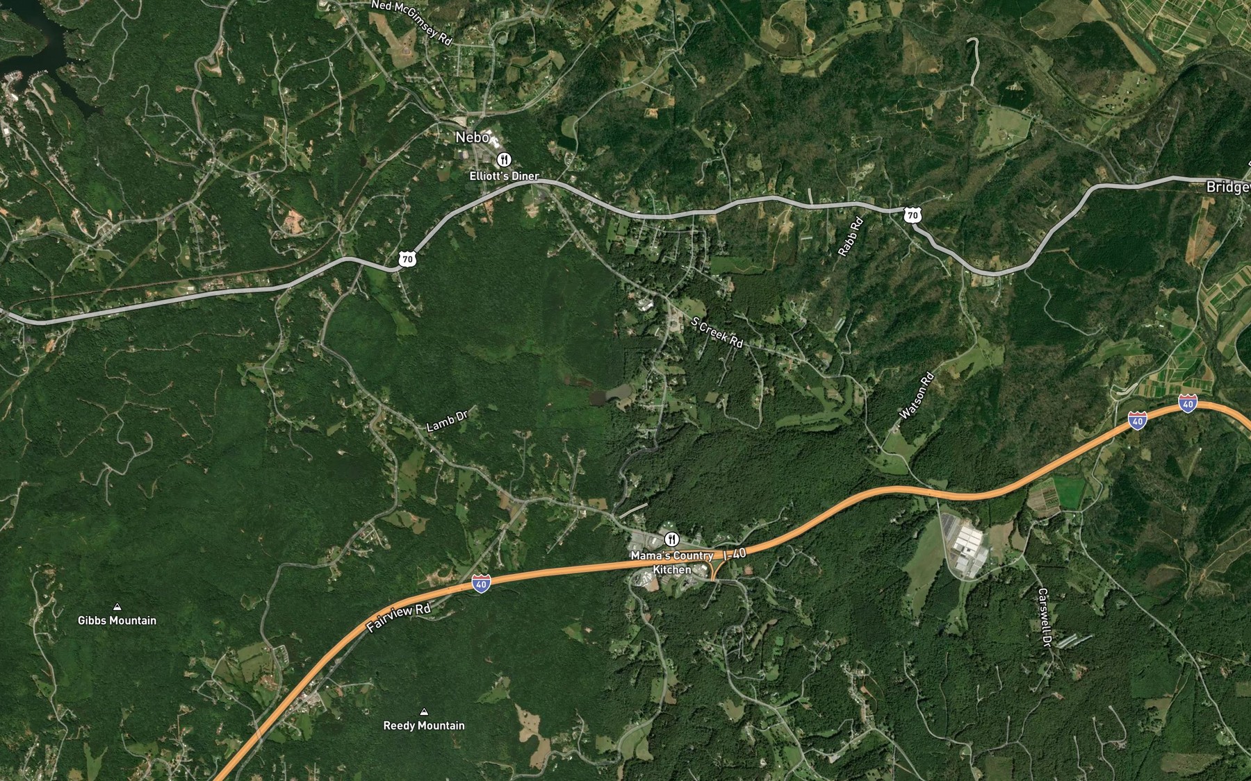 Satellite map of the Structure Number Eight Lake