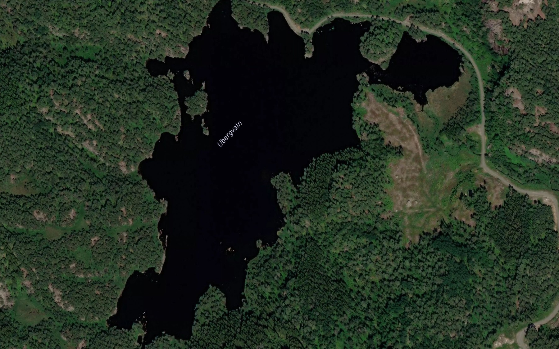 Satellite map of the Livatn