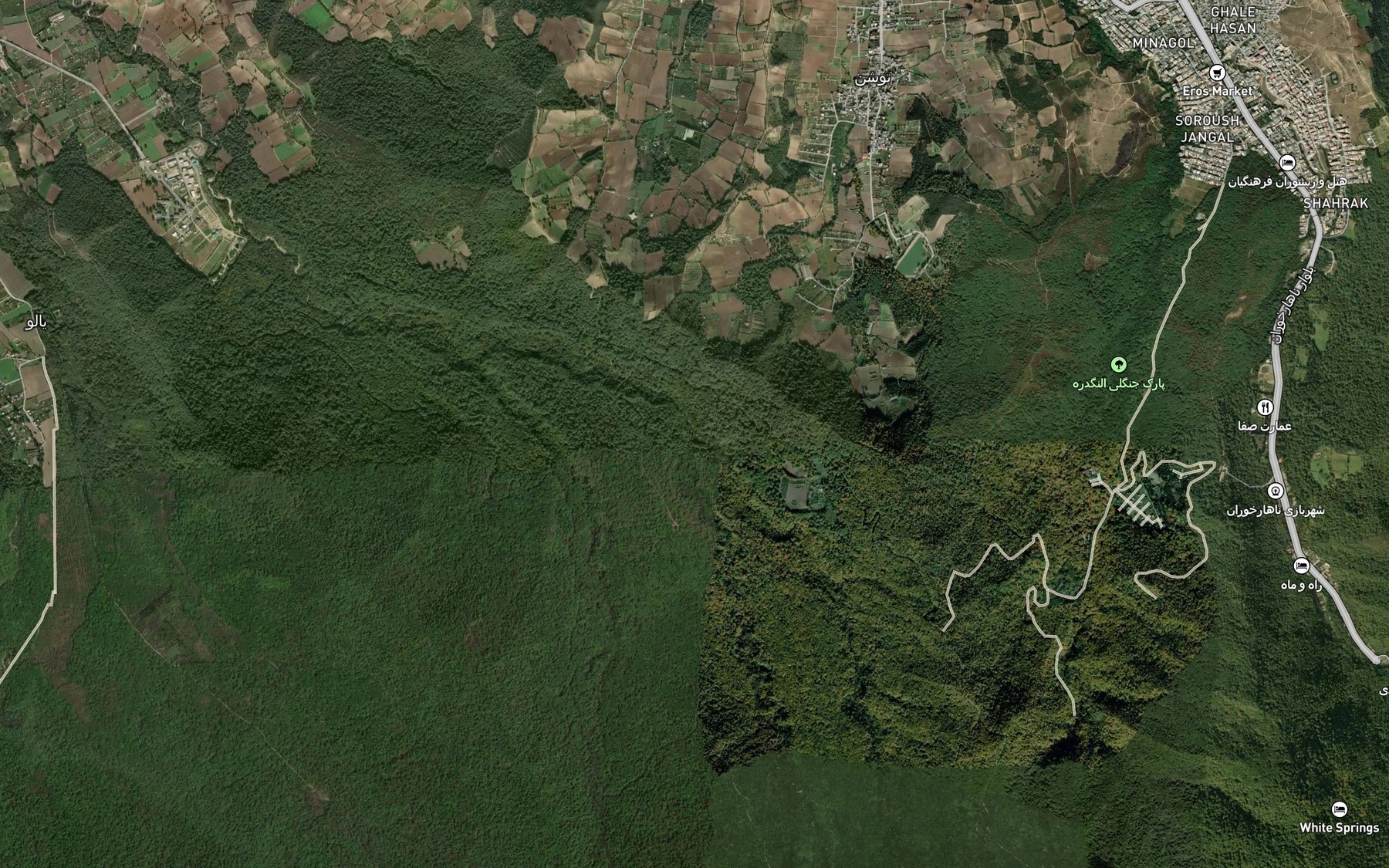 Satellite map of the Rudkhaneh-ye Do Barar