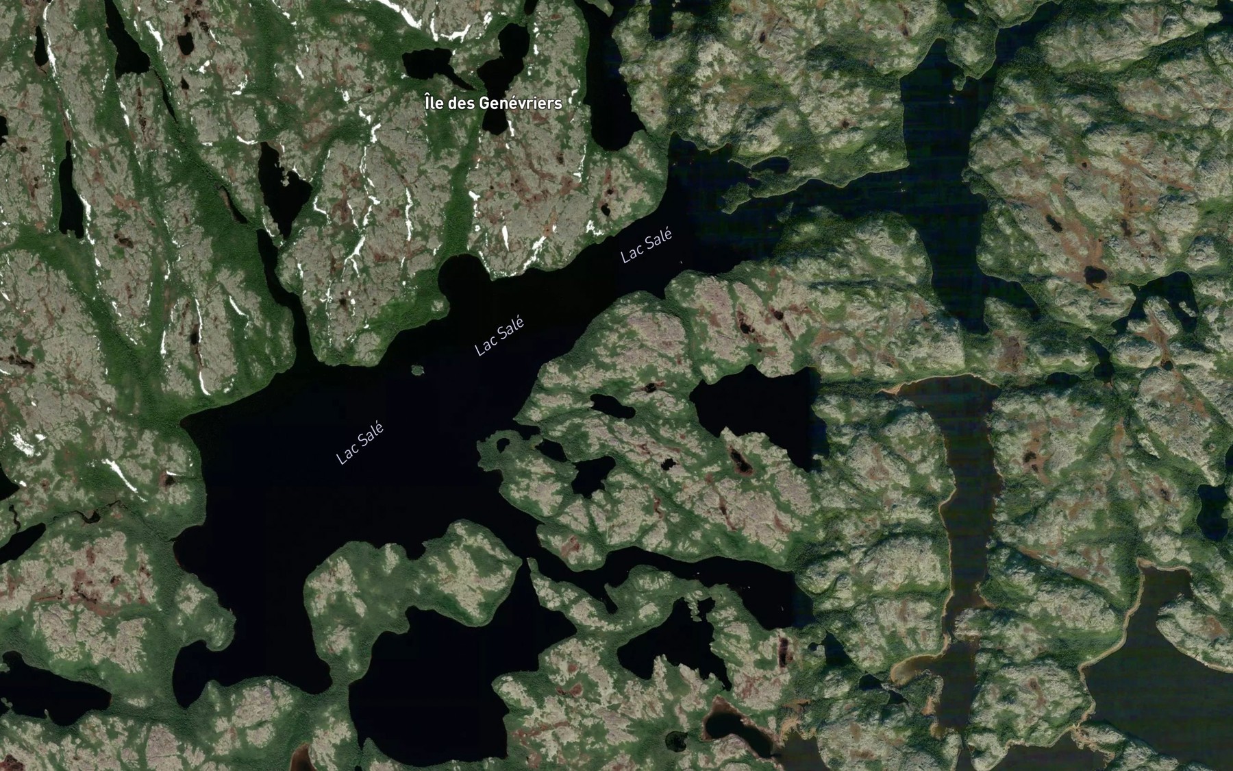 Satellite map of the Lac Sale
