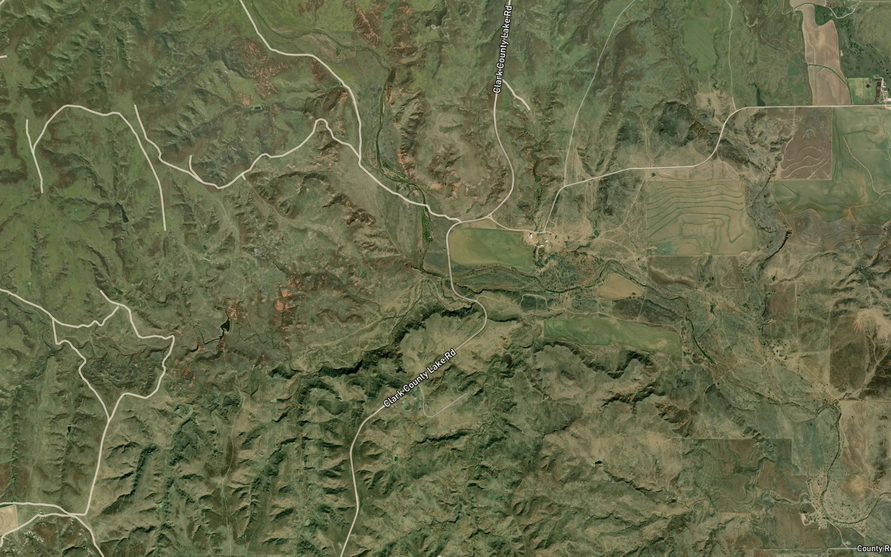 Satellite map of the Hackberry Creek