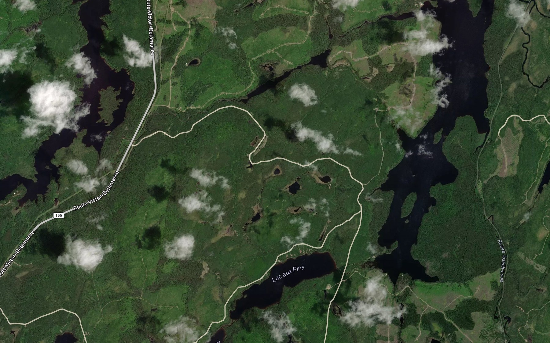 Satellite map of the Lac Hugolin