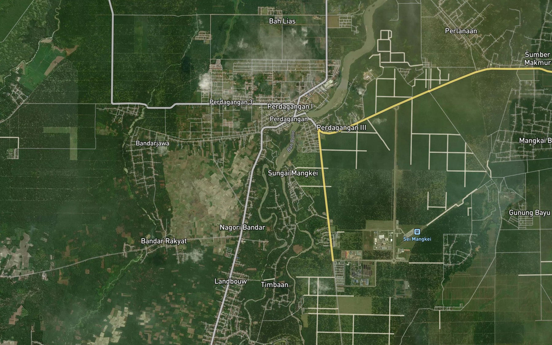 Satellite map of the Sungai Bolon