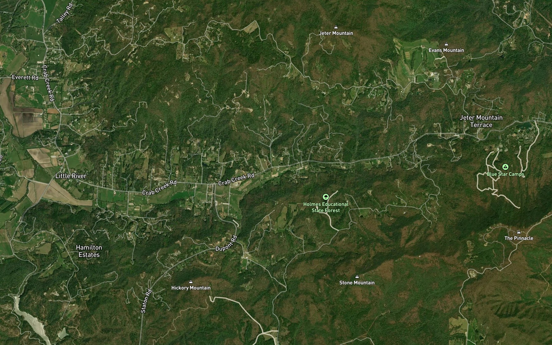 Satellite map of the Little Creek
