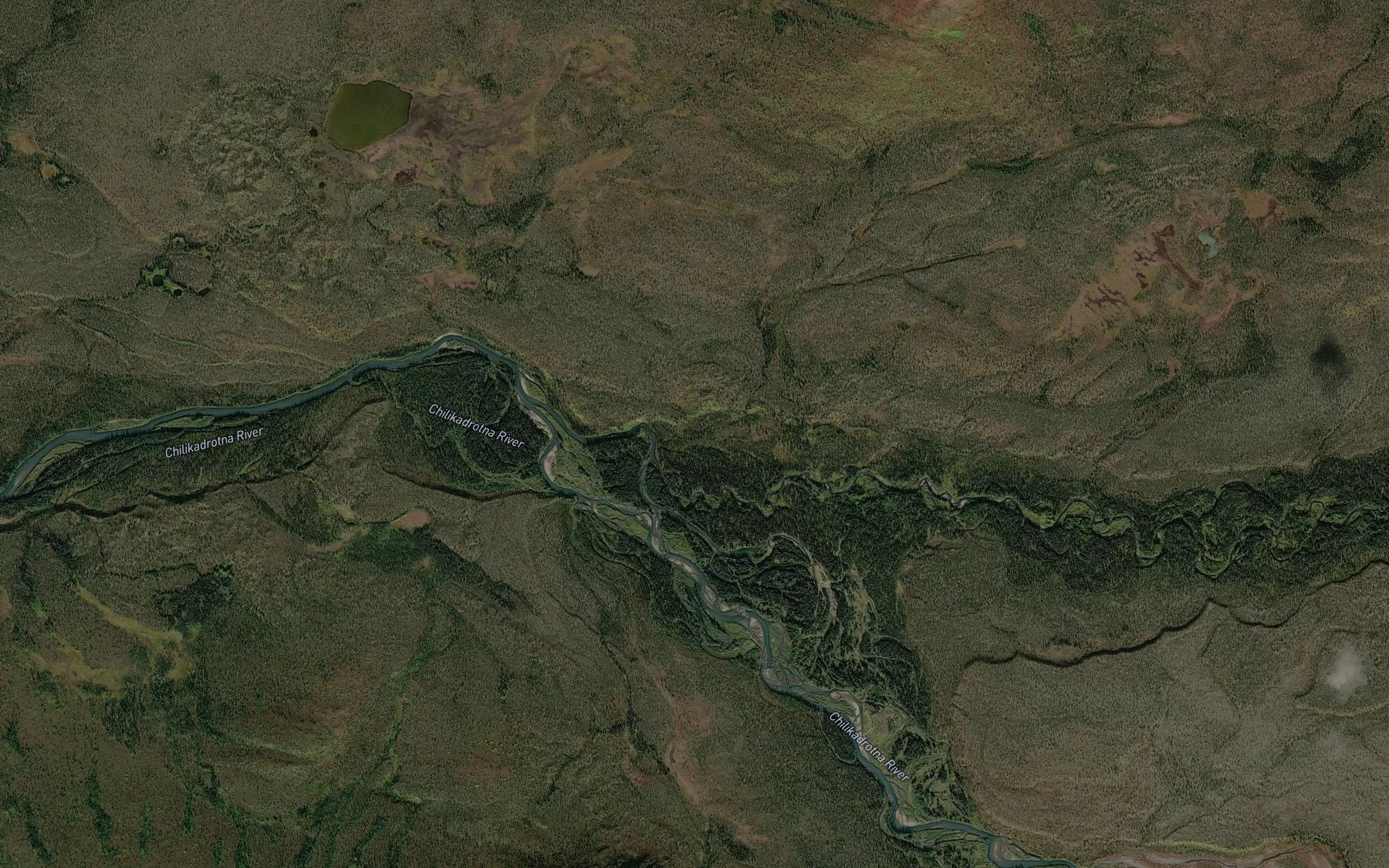 Satellite map of the Ptarmigan Creek