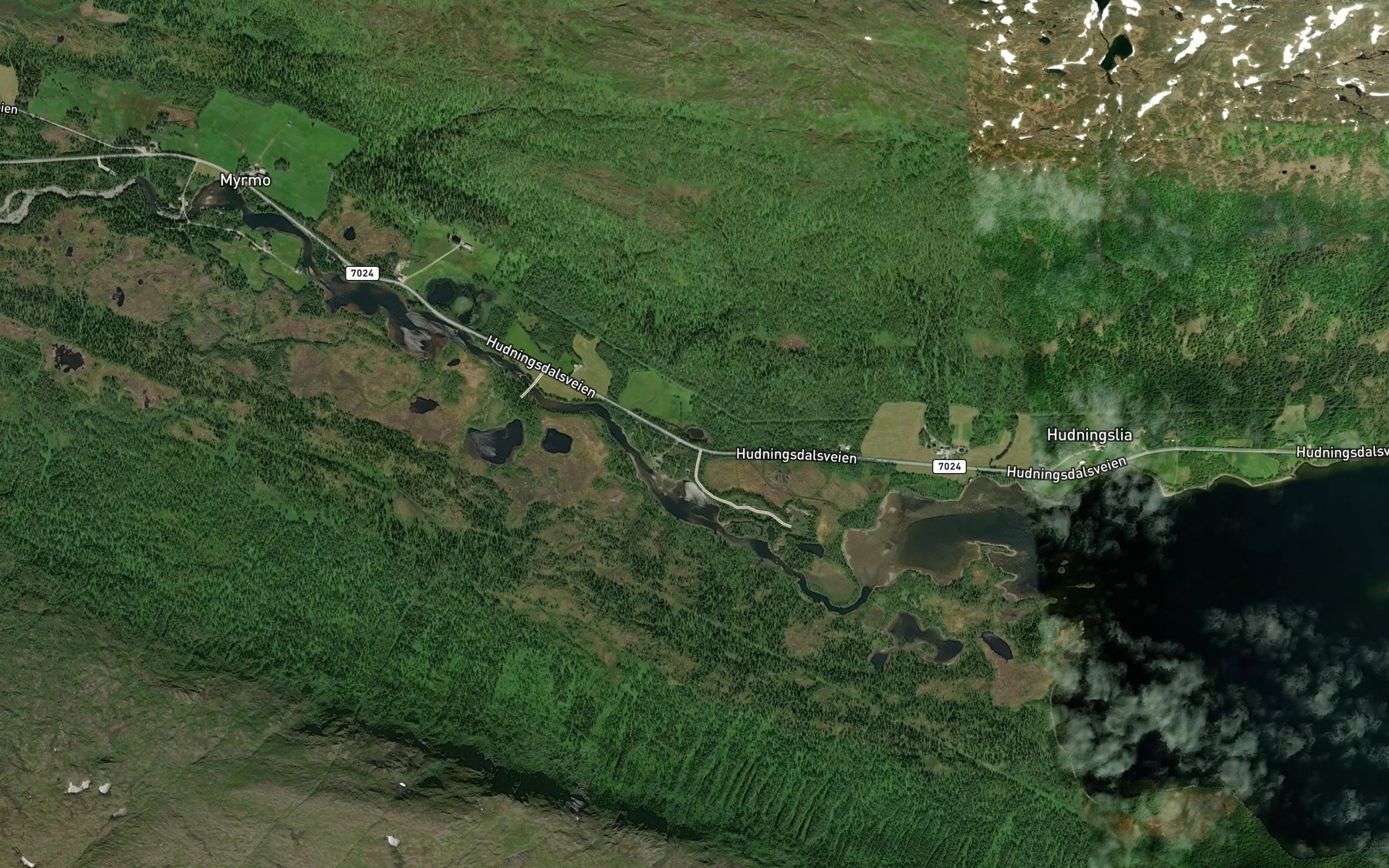 Satellite map of the Plutten
