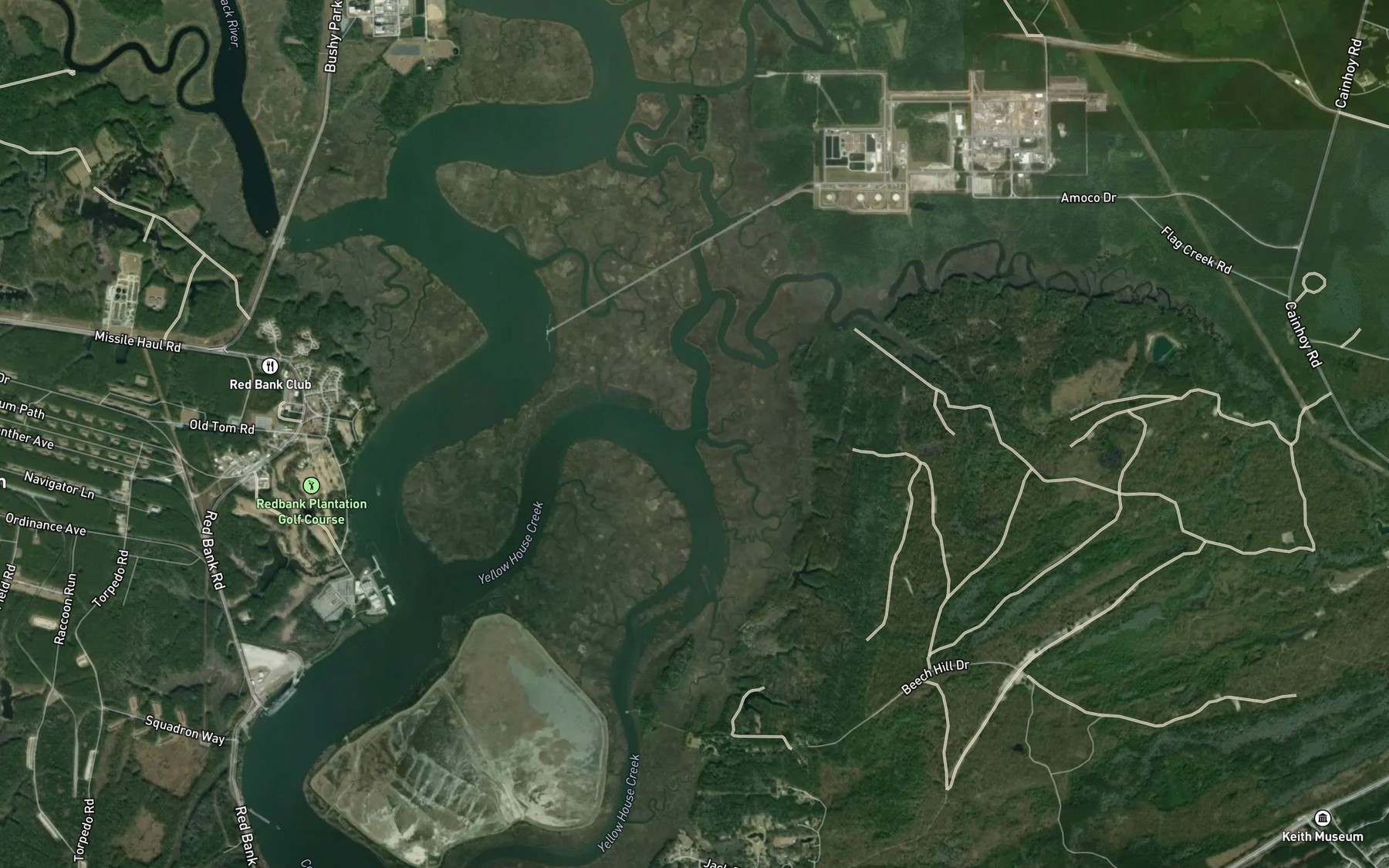 Satellite map of the Flagg Creek