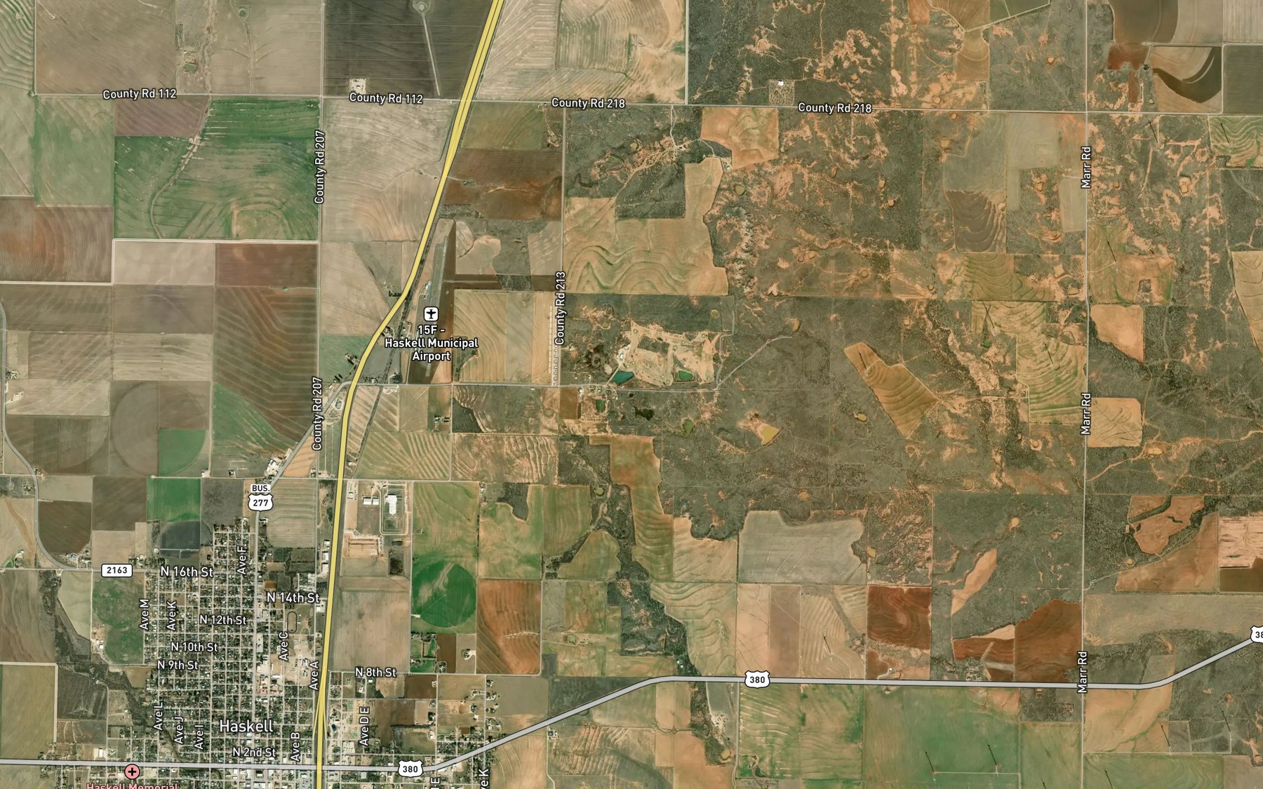 Satellite map of the Country Club Lake