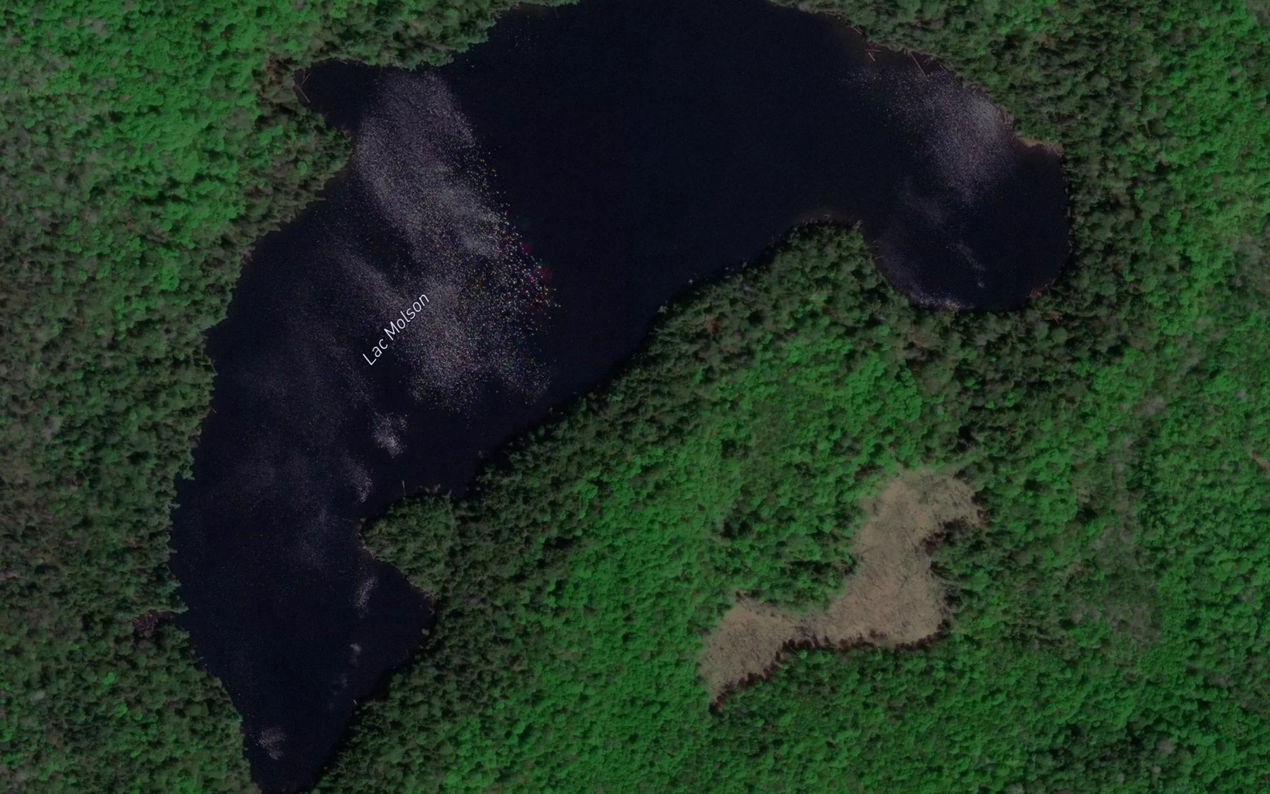 Satellite map of the Lac Molson