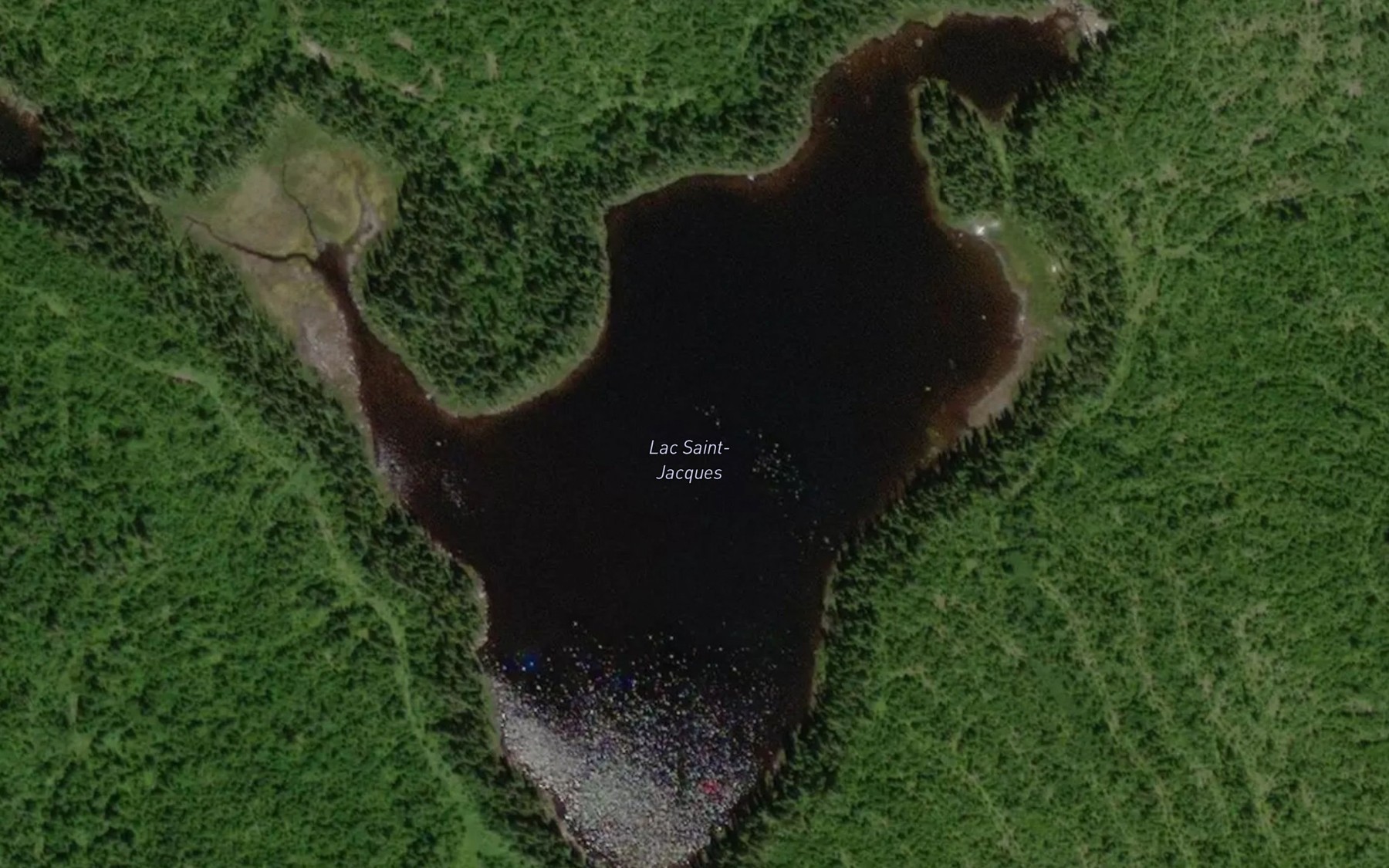Satellite map of the Lac Saint-Jacques