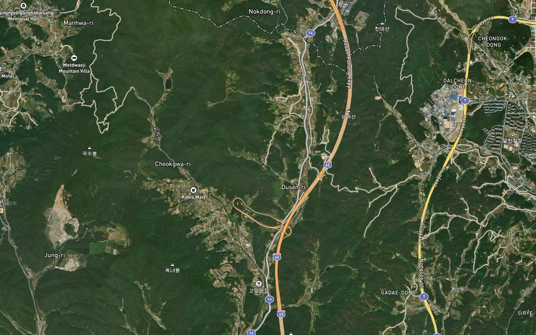 Satellite map of the Meokgolmot