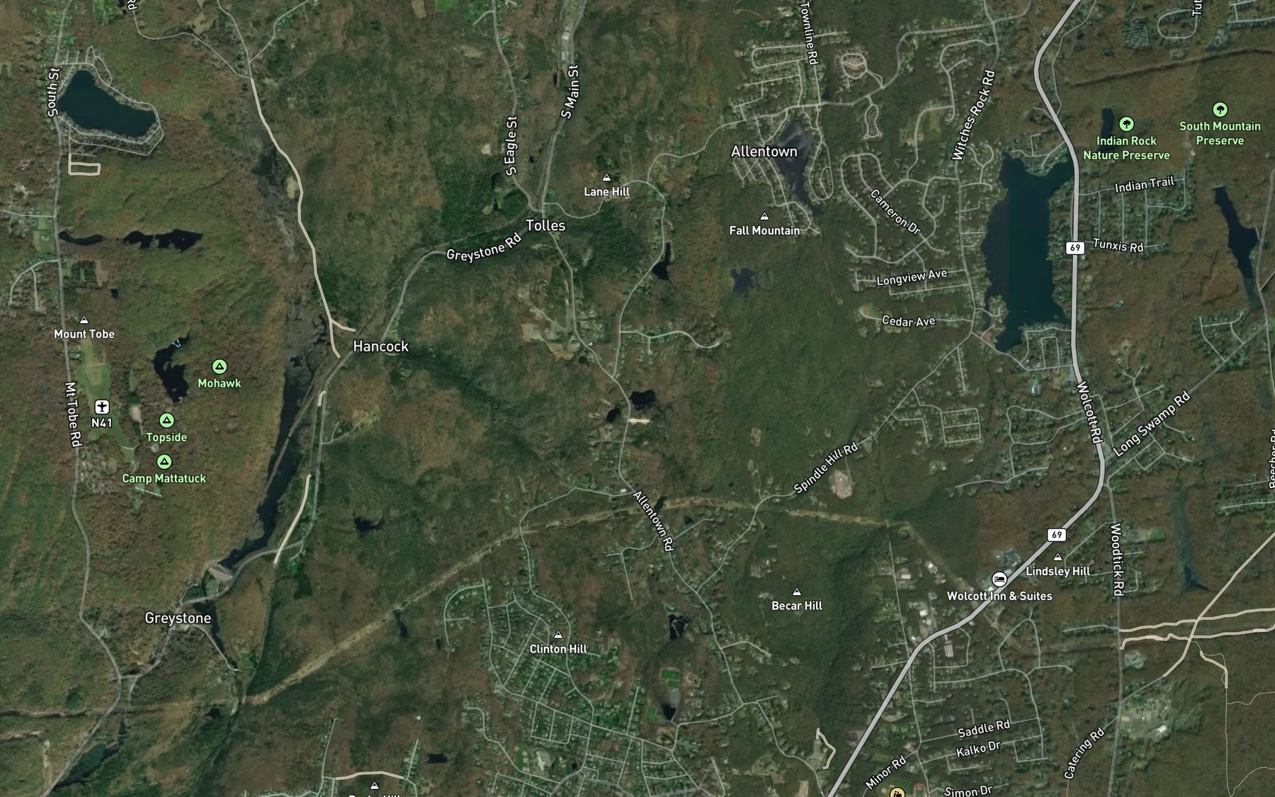 Satellite map of the Marino Pond