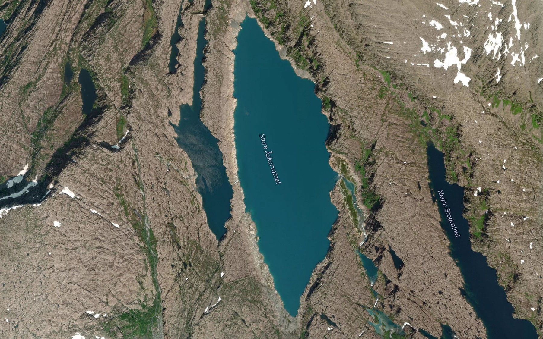 Satellite map of the Store Askorvatnet