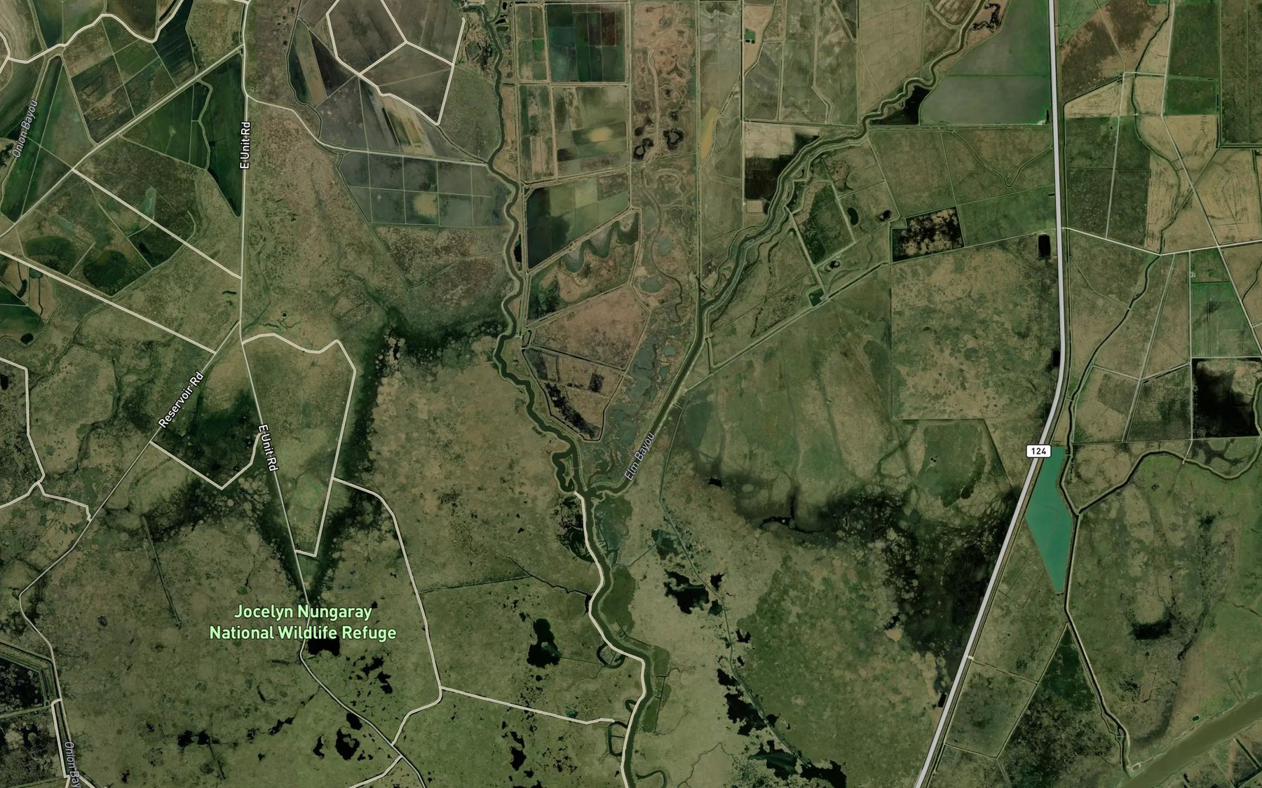 Satellite map of the Kole Reservoir