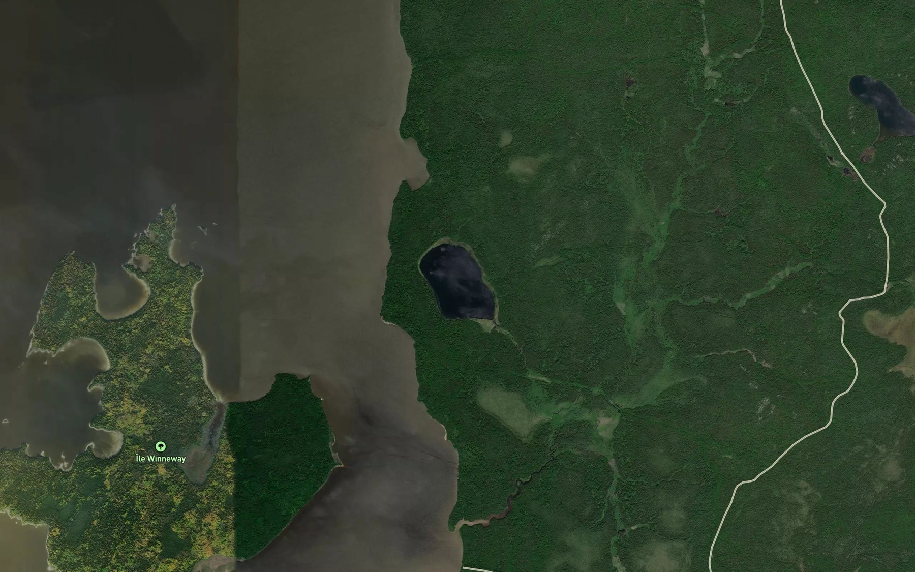 Satellite map of the Lac a l'Orignal