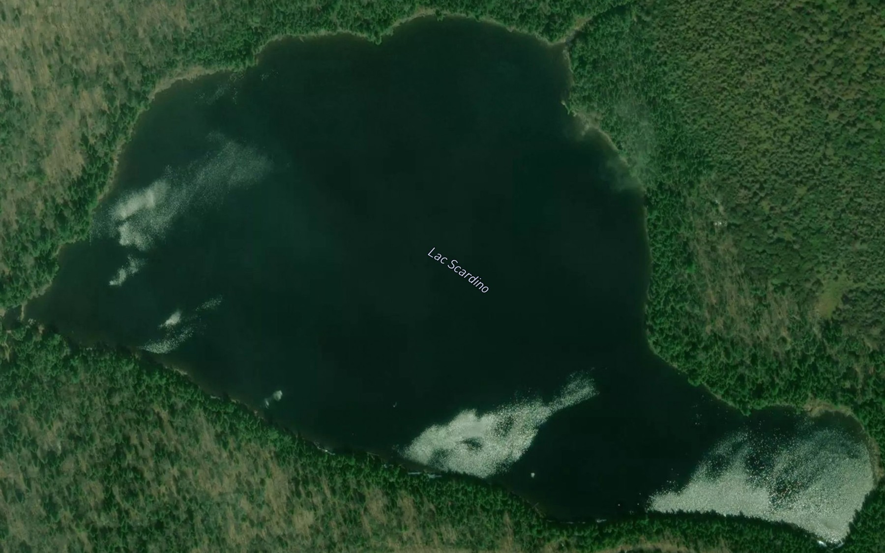 Satellite map of the Lac Scardino