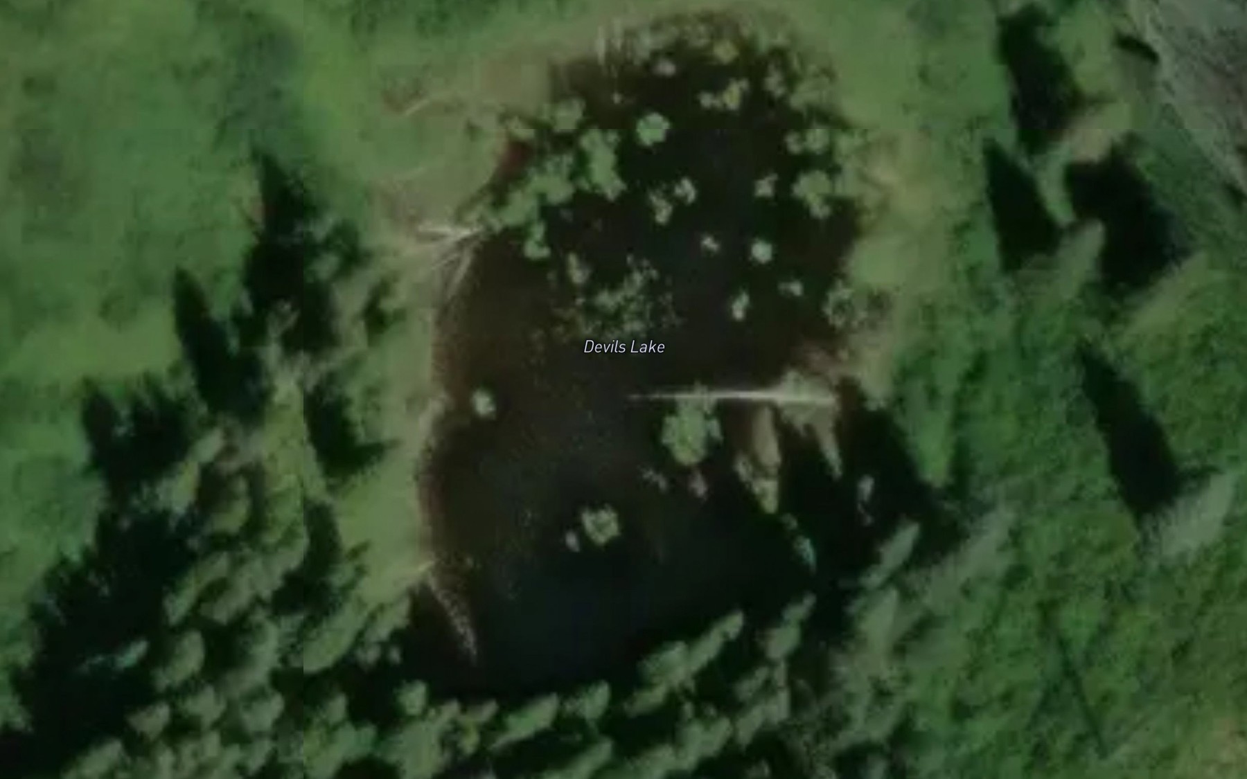 Satellite map of the Devils Lake