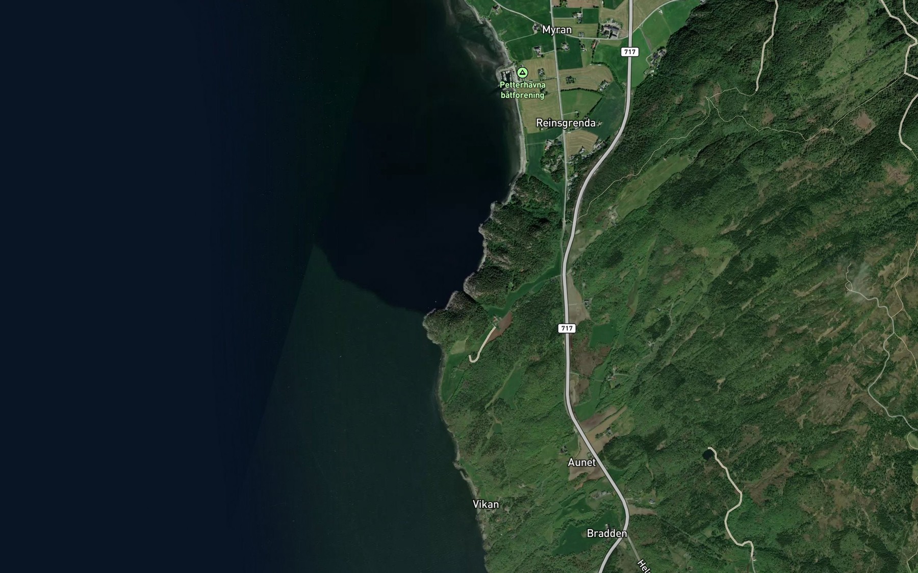 Satellite map of the Smorholet
