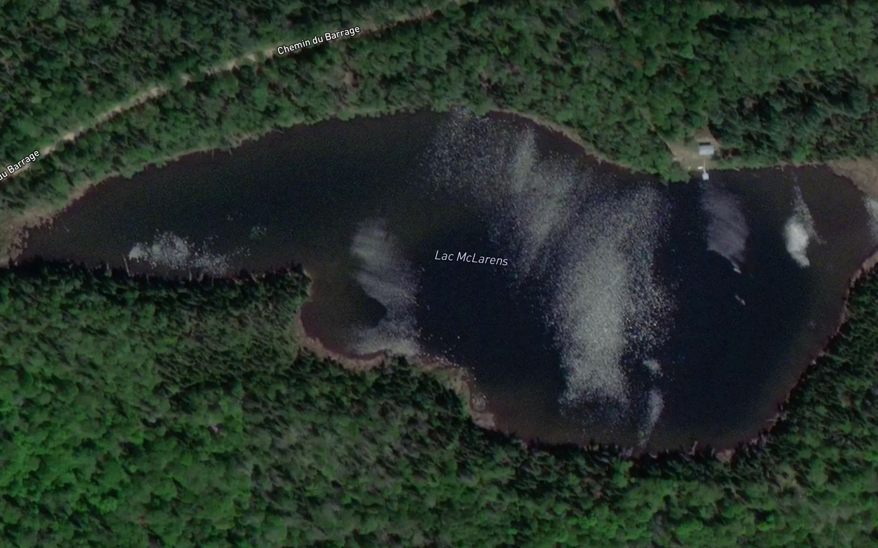 Satellite map of the Lac McLarens