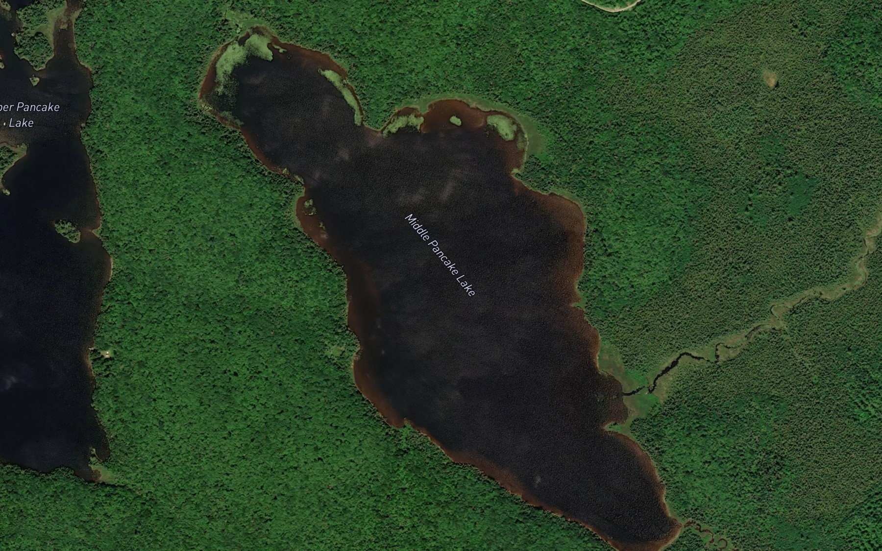Satellite map of the Middle Pancake Lake