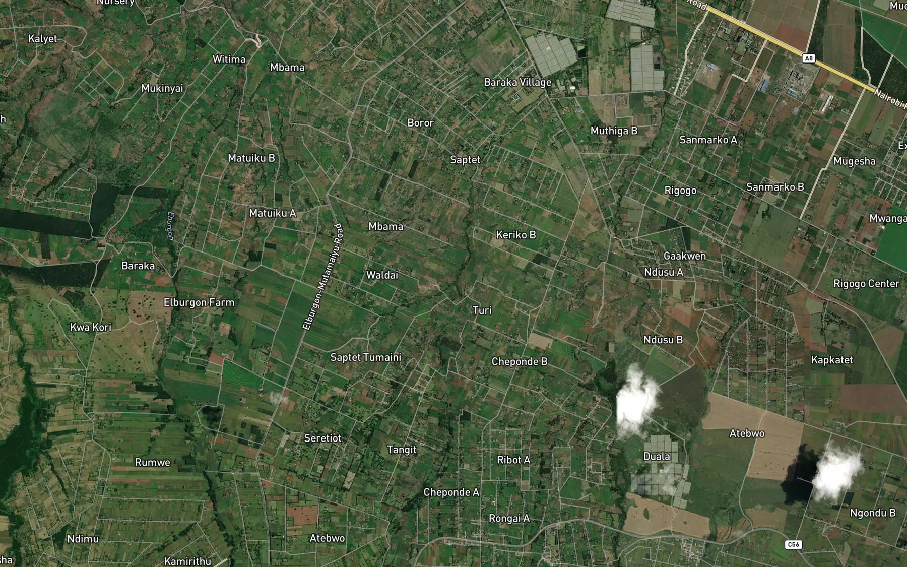 Satellite map of the Shawa