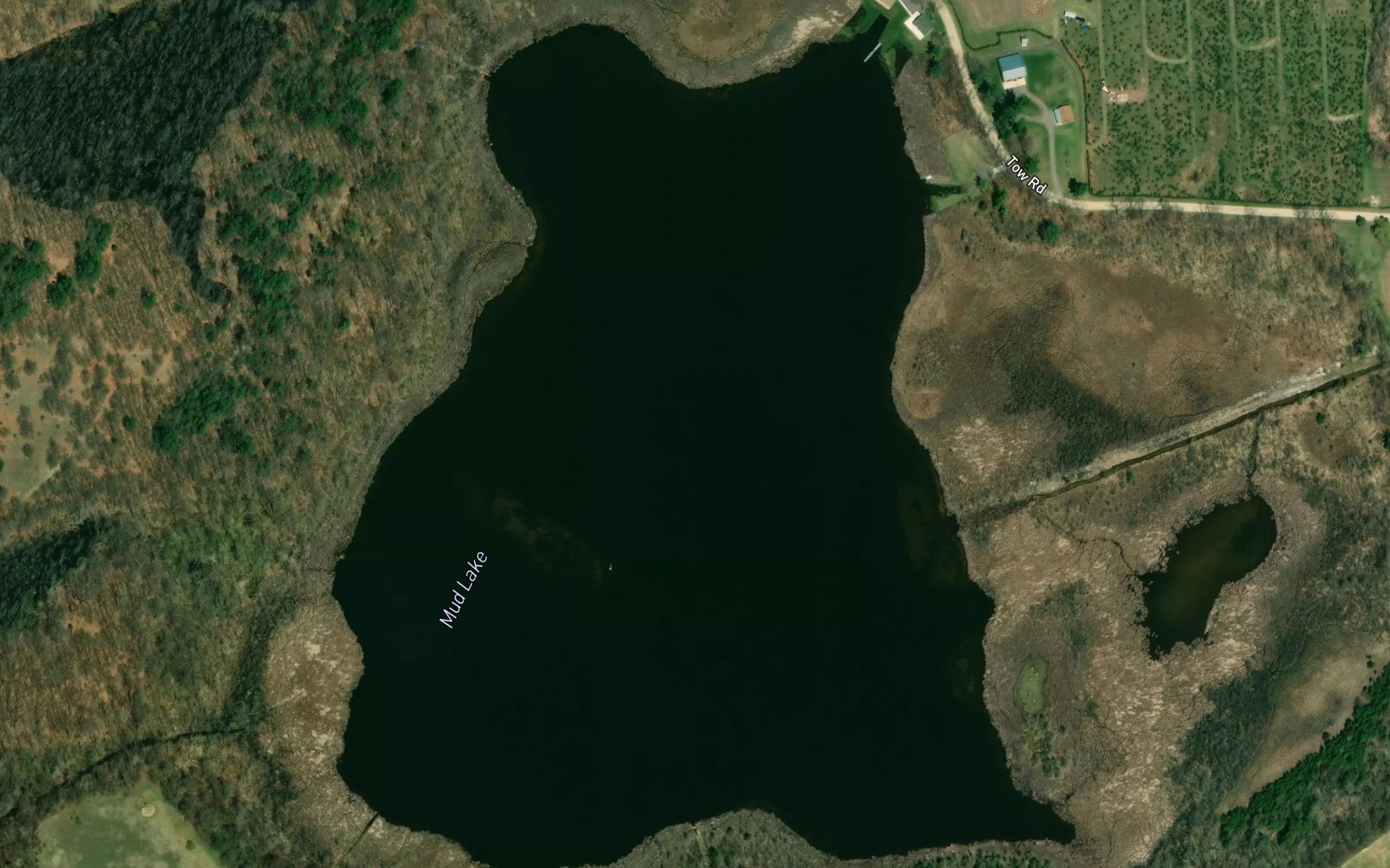 Satellite map of the Mud Lake