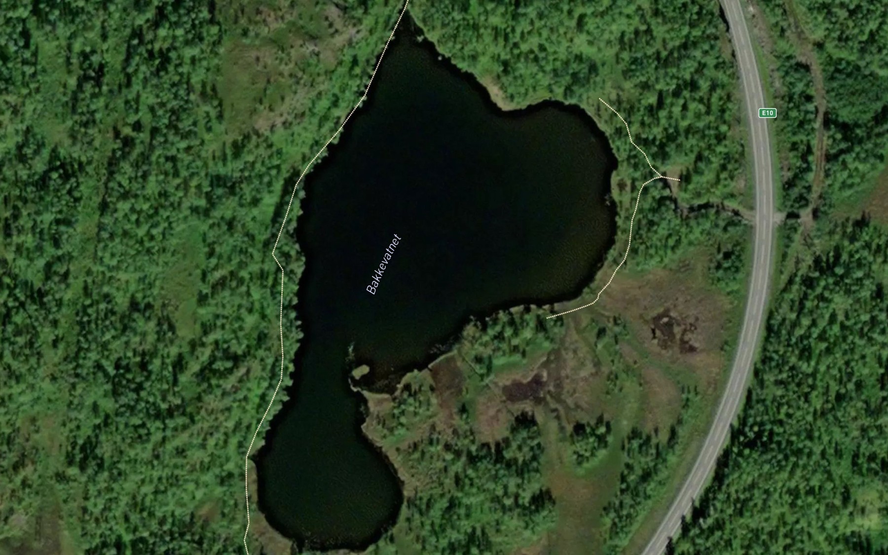 Satellite map of the Bakkevatnet