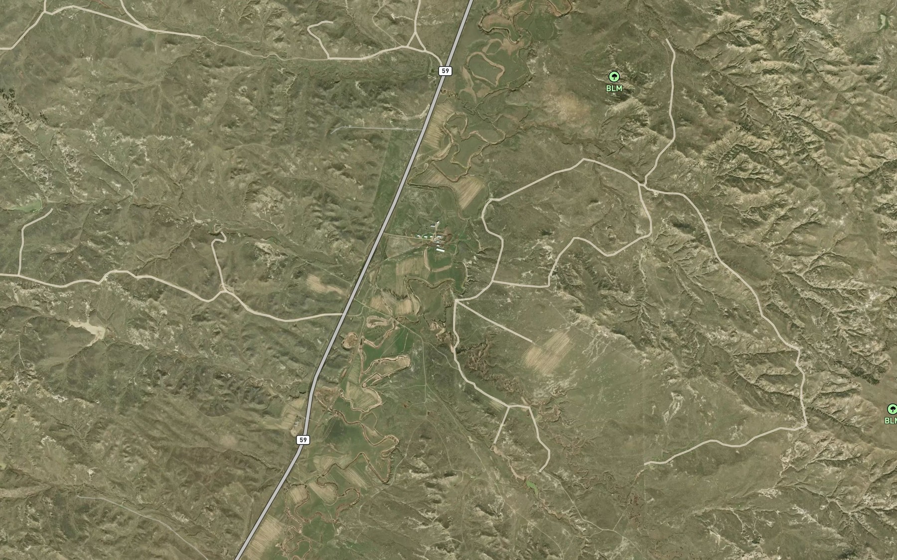 Satellite map of the Anderson Creek