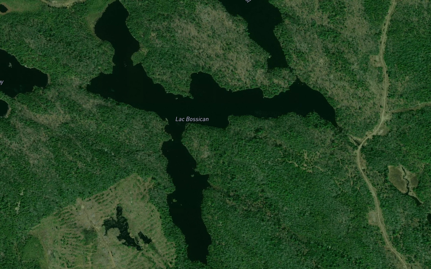 Satellite map of the Lac Bossican