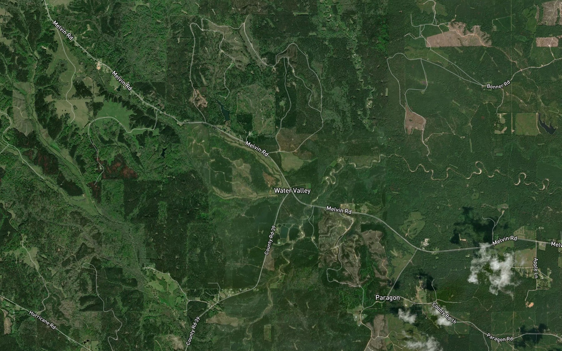 Satellite map of the Thornton Branch