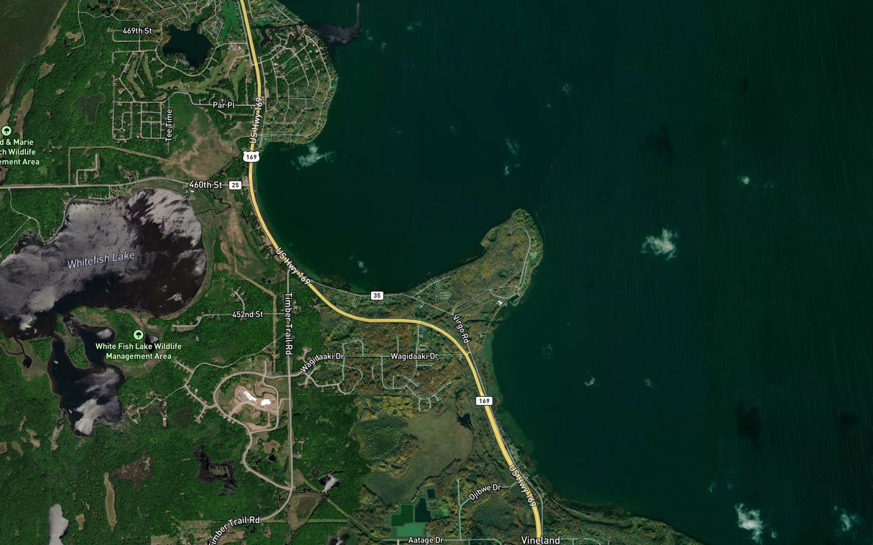 Satellite map of the Spot 9