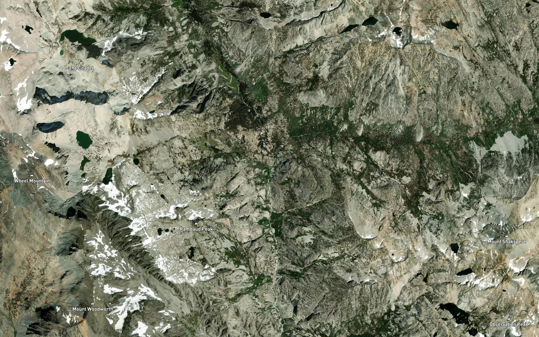 Satellite map of the Rambaud Creek