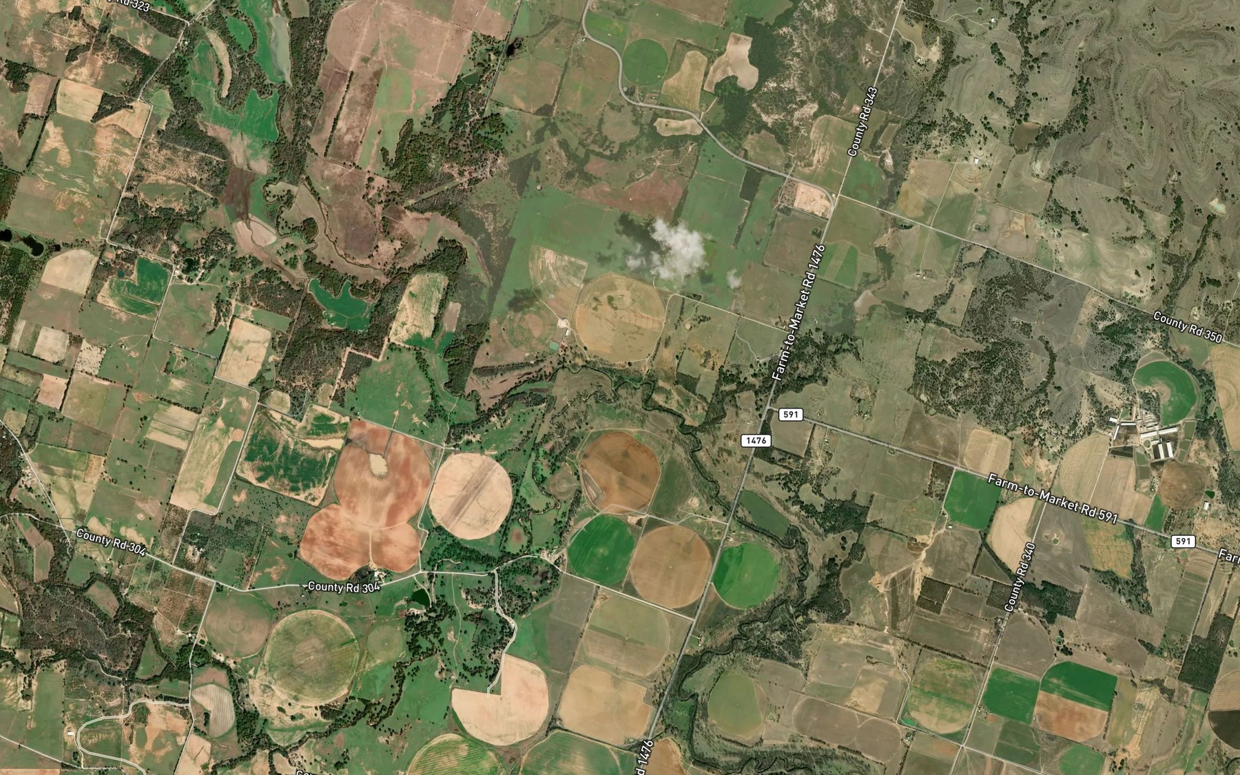 Satellite map of the Indian Creek