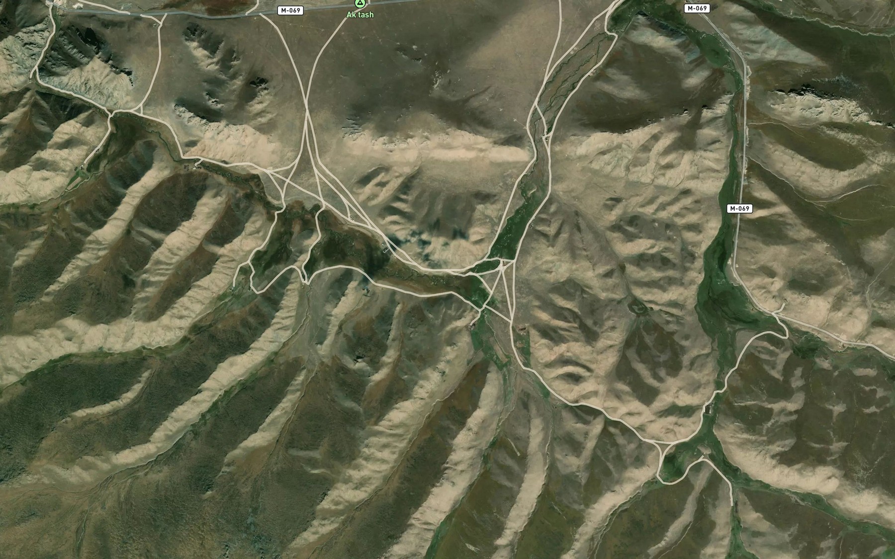 Satellite map of the Aktash