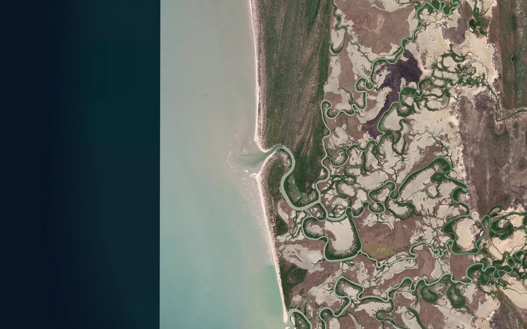 Satellite map of the Edward River