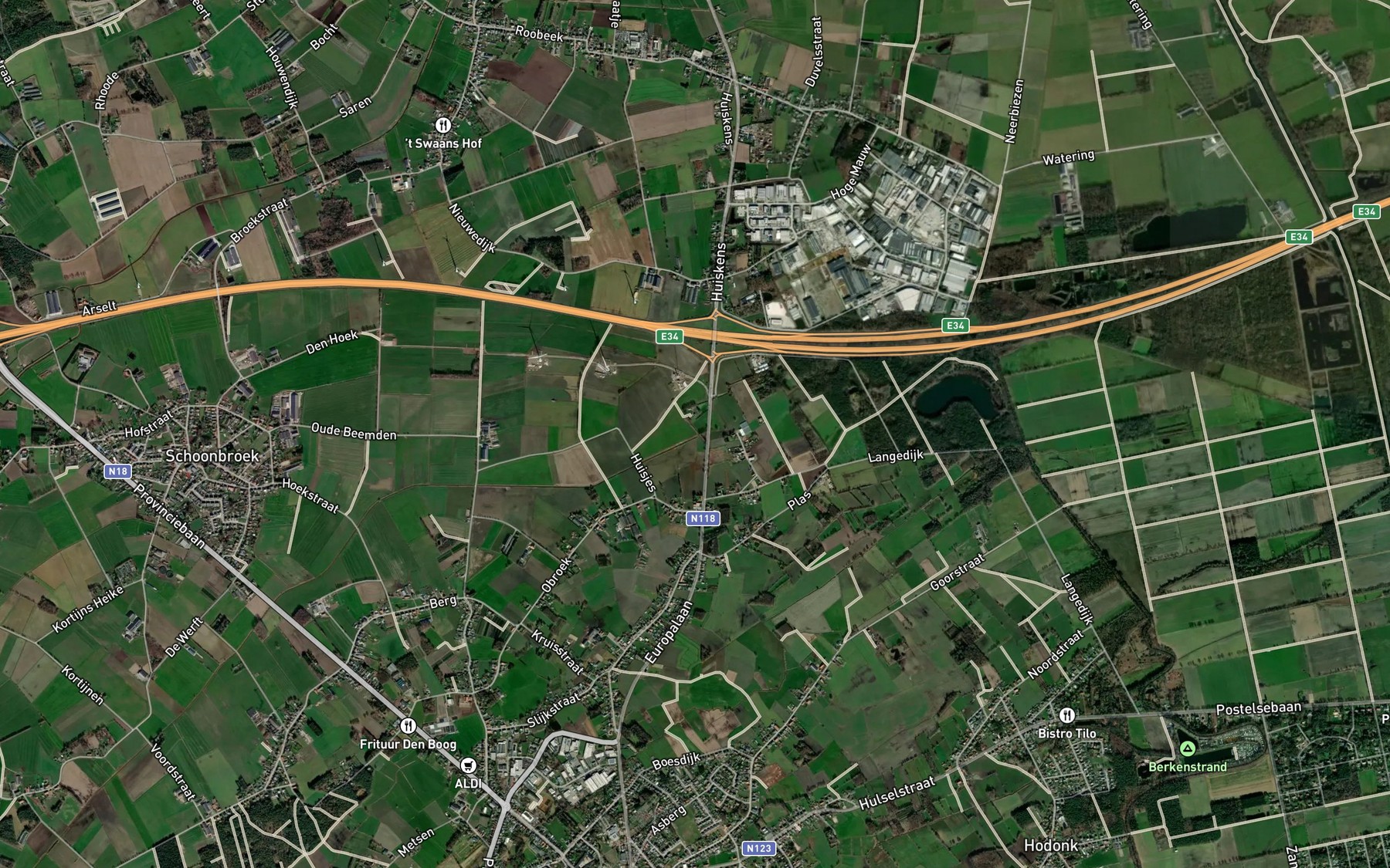 Satellite map of the Looieindse Nete
