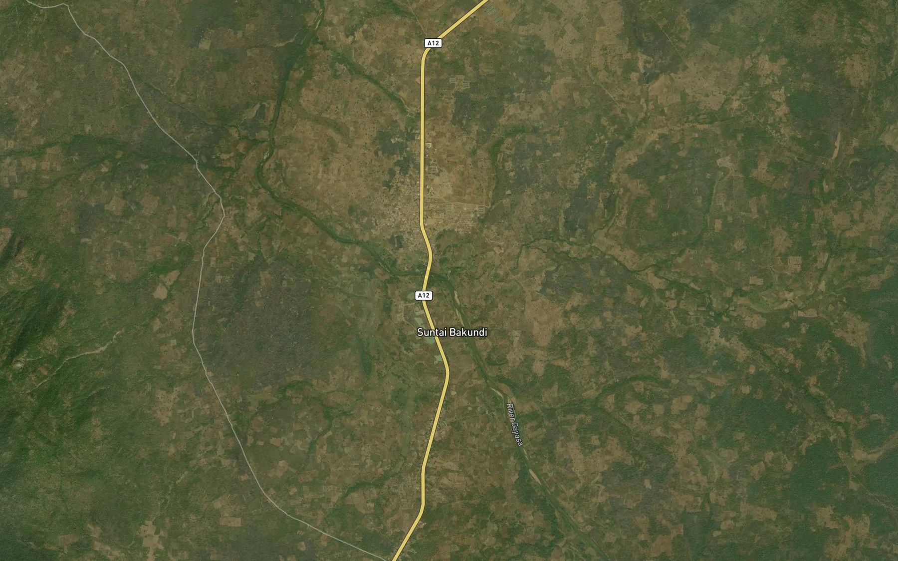 Satellite map of the River Tentene