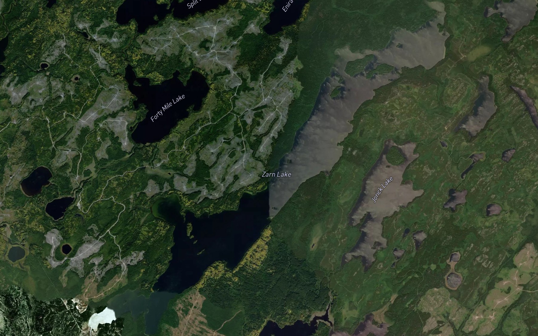Satellite map of the Zarn Lake